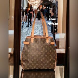 AUTHENTIC LOUIS VUITTON MONOGRAM BATIGNOLLES VERTICAL SHOULDER SATCHEL TOTE BAG